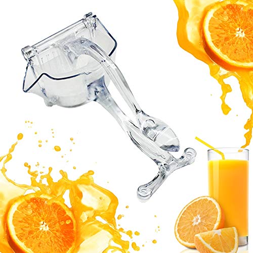 KolorFish Manual Transparent Plastic Fruit Juicer, Hand Press Lemon Squeezer Hand Juicer Citrus Fruit Extractor Tool for Orange, Limes, Lemon (Transparent) - Image 3