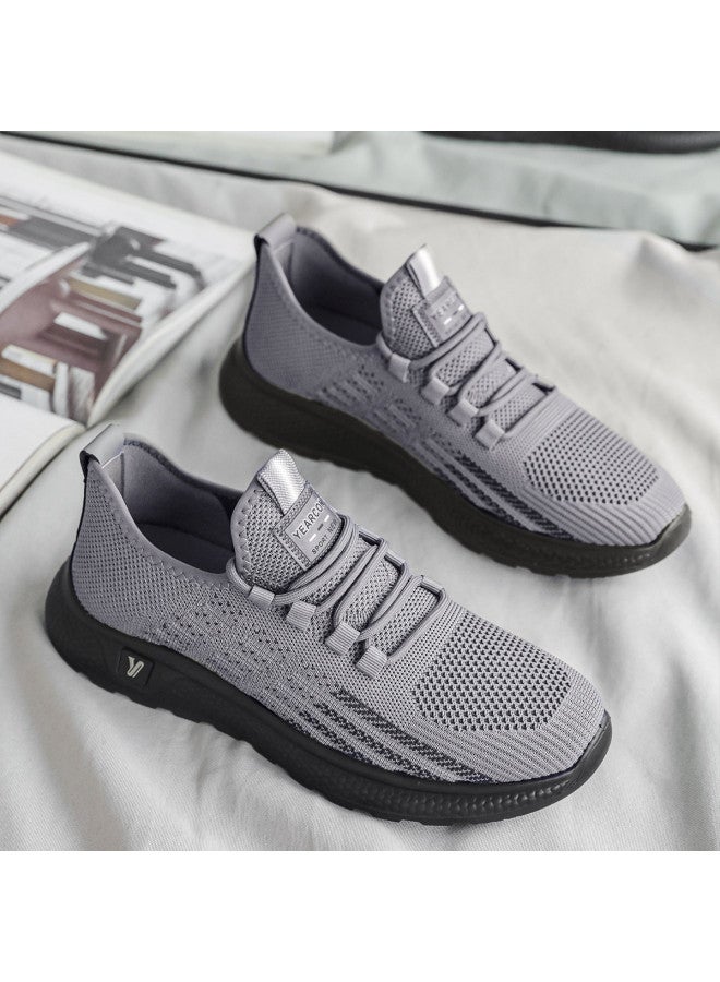 یاركون 【قابل للتنفس】 أحذية شبكية محبوكة خريفية أحذية رياضية عادية قابلة للتنفس مريحة خفيفة الوزن متعددة الاستخدامات أحذية رجالية للراحة - Image 5