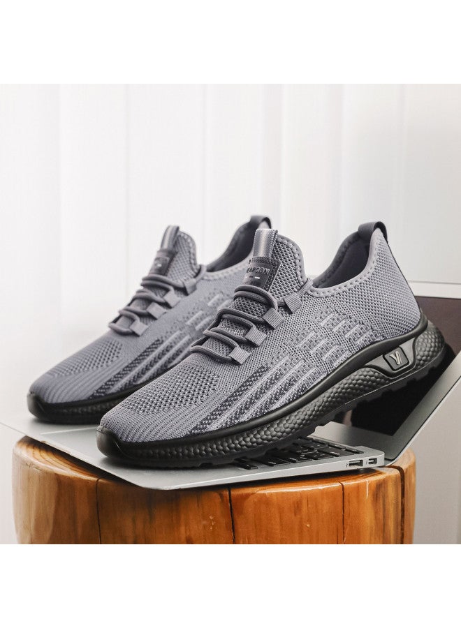 یاركون 【قابل للتنفس】 أحذية شبكية محبوكة خريفية أحذية رياضية عادية قابلة للتنفس مريحة خفيفة الوزن متعددة الاستخدامات أحذية رجالية للراحة - Image 4