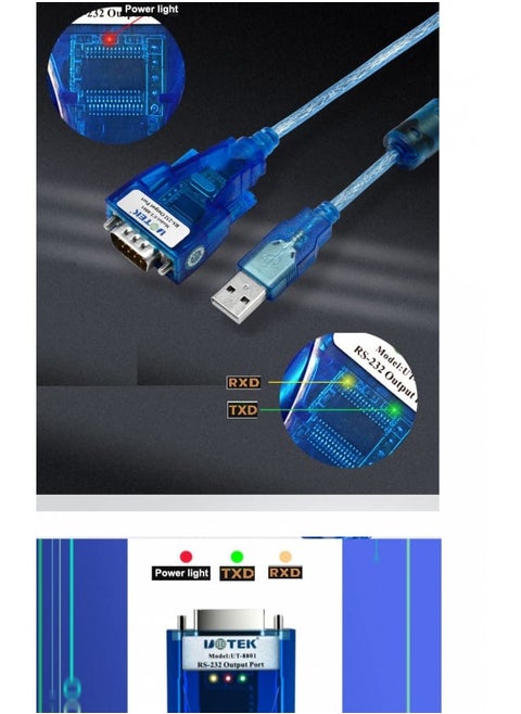 Utek Ut-8801 1.5M Length Usb To Rs-232 Converter Ver2.0(1-Port Usb To Rs-232 Serial Converter With Esd Protection)