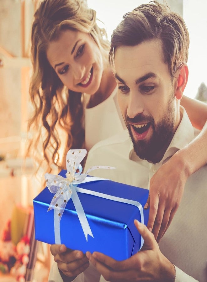 SUPERFAB لفة ورق تغليف هدايا SUPERFAB™ بلون موحد، ورق تغليف هدايا لأعياد الميلاد، عيد الميلاد، عيد الأب، الهالوين، التخرج، عبوة من قطعة واحدة (أزرق) - Image 5