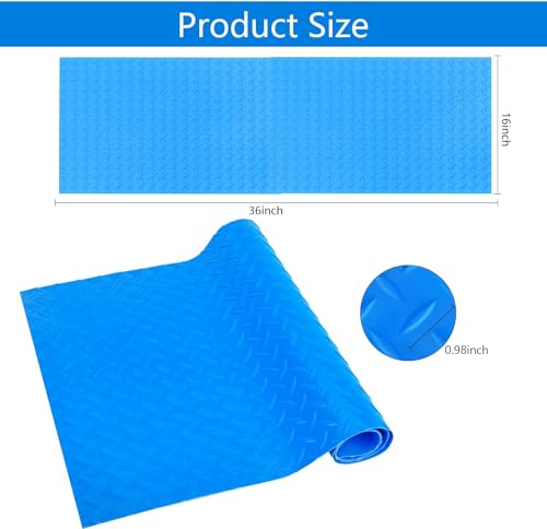 DECOHS 16" x 36" Pool Ladder Mat-Large Swimming Pool Step Mat with Non-Slip Texture-Protective Ladder Pad for Above Ground Pools Liner and Stairs (Willow) - Image 2