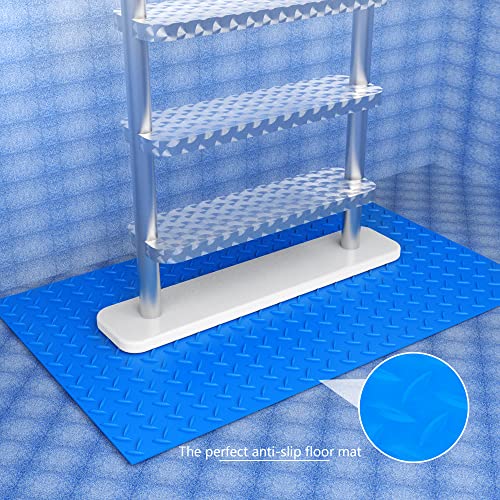 DECOHS 16" x 36" Pool Ladder Mat-Large Swimming Pool Step Mat with Non-Slip Texture-Protective Ladder Pad for Above Ground Pools Liner and Stairs (Willow) - Image 4