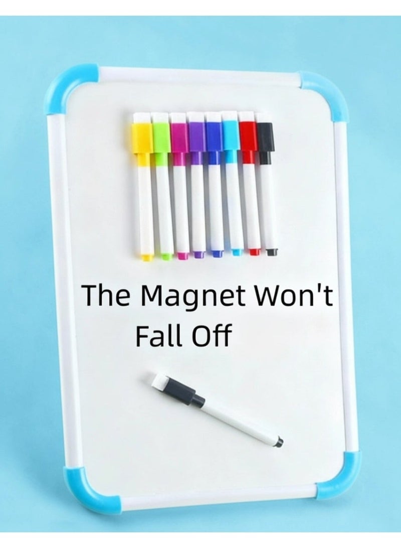 مجموعة 24 قطعة من أقلام المarkers المغناطيسية القابلة للمسح - 8 ألوان بأطراف دقيقة مع محوّي وموعّد تخزين، مقطرات منخفضة الرائحة قابلة لإعادة الحشو لصفوف الأطفال، تقويم المكتب، ووسائل تنظيم التعليم منزلية (حزمة 24 قطعة بدلالة علبة) - Image 3
