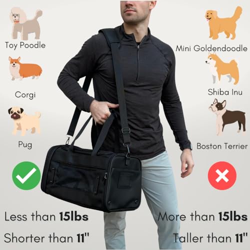 CITRUSY TSA Airline Approved PU Leather Luxury Pet Carrier - Size XS/S - for Small Dogs and Cats - Image 3