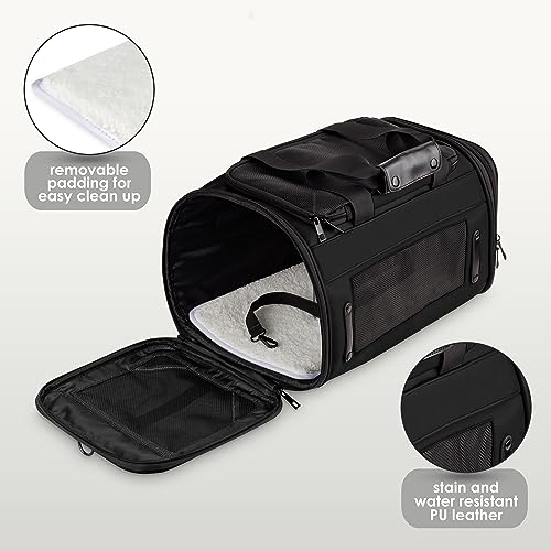 CITRUSY TSA Airline Approved PU Leather Luxury Pet Carrier - Size XS/S - for Small Dogs and Cats - Image 5