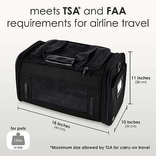 CITRUSY TSA Airline Approved PU Leather Luxury Pet Carrier - Size XS/S - for Small Dogs and Cats - Image 2