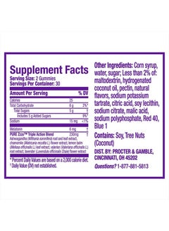 ZzzQuil ZzzQuil PURE Zzzs Triple Action Melatonin + Ashwagandha 60 Gummies.  - Image 2
