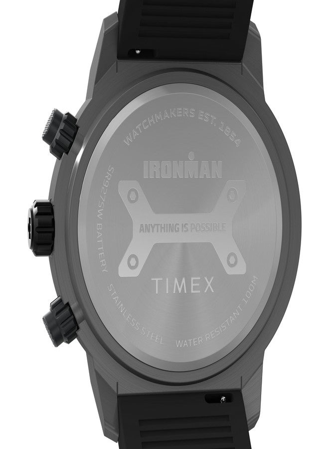 Timex Men's Ironman Adrenaline 44mm Watch - Black Strap Black Dial Gunmetal Case, Black - Image 4