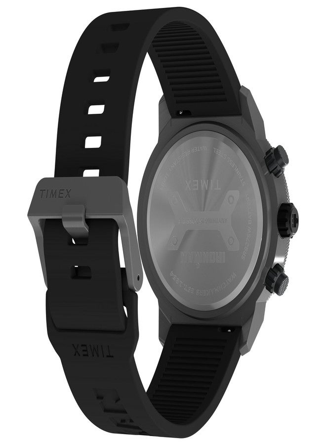 Timex Men's Ironman Adrenaline 44mm Watch - Black Strap Black Dial Gunmetal Case, Black - Image 5
