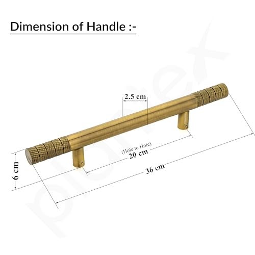 Plantex Heavy Duty Main Door Handle/Door & Home Decore/14 Inch Main Door Handle/Pull-Push Handle - Pack of 1 (Brass Antique) - 3 Years Warranty - Image 2
