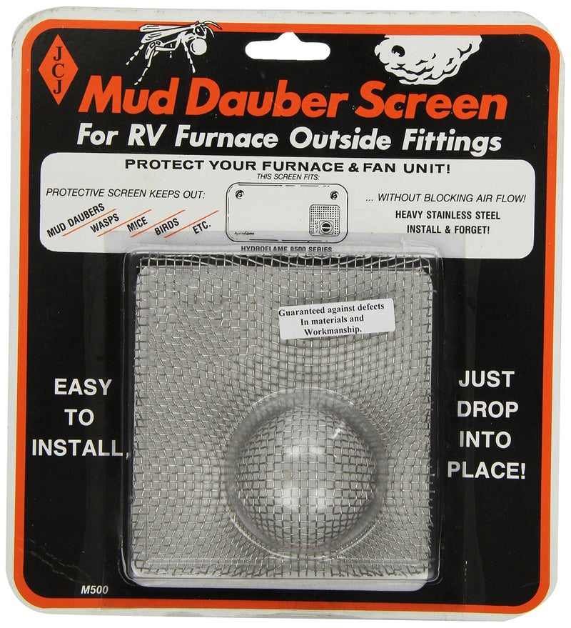 JCJ ENTERPR JCJ M-500 Mud Dauber Screen for RV Furnace Outside Fitting - Image 2