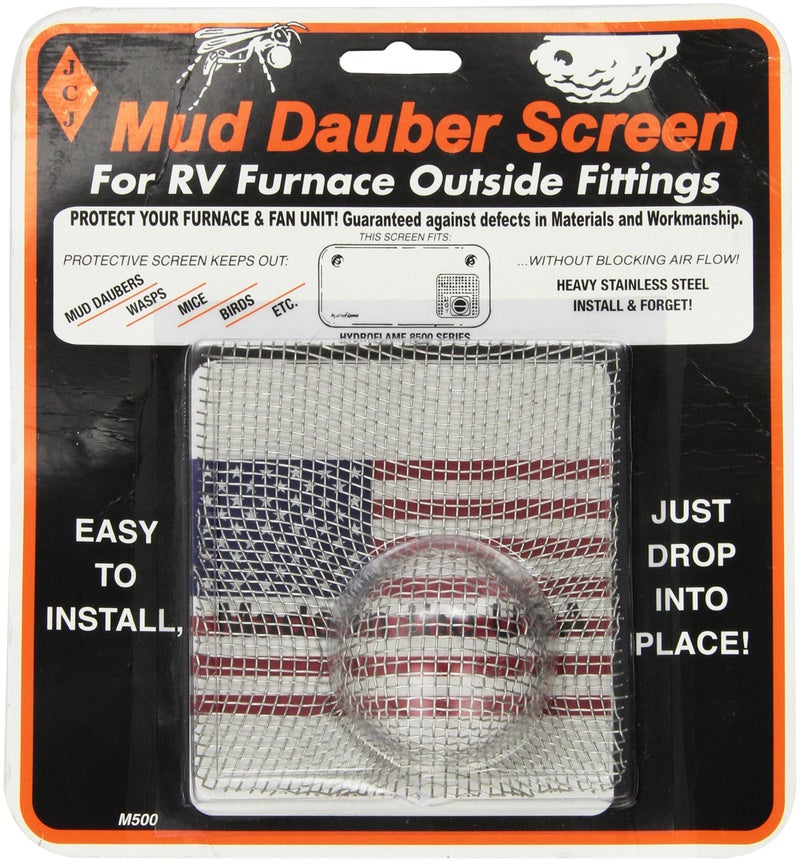 JCJ ENTERPR JCJ M-500 Mud Dauber Screen for RV Furnace Outside Fitting - Image 5