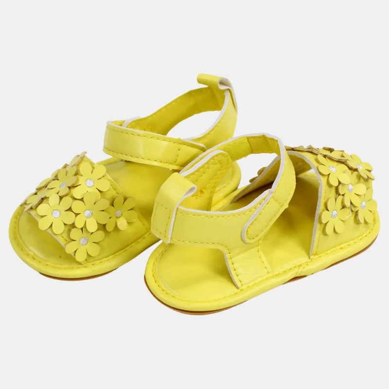 Our kids Baby Girls Leather Sandals – Floral - Image 3