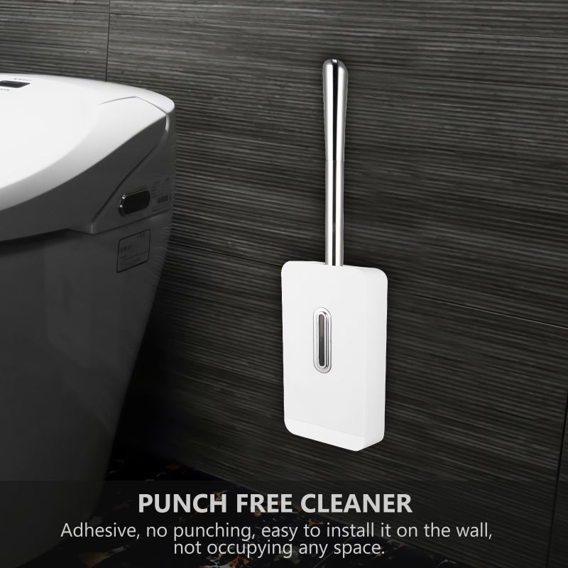 🚽 حامل وفرشاة لتنظيف المرحاض مع تركيب سهل ودائم الاستخدام - Image 5