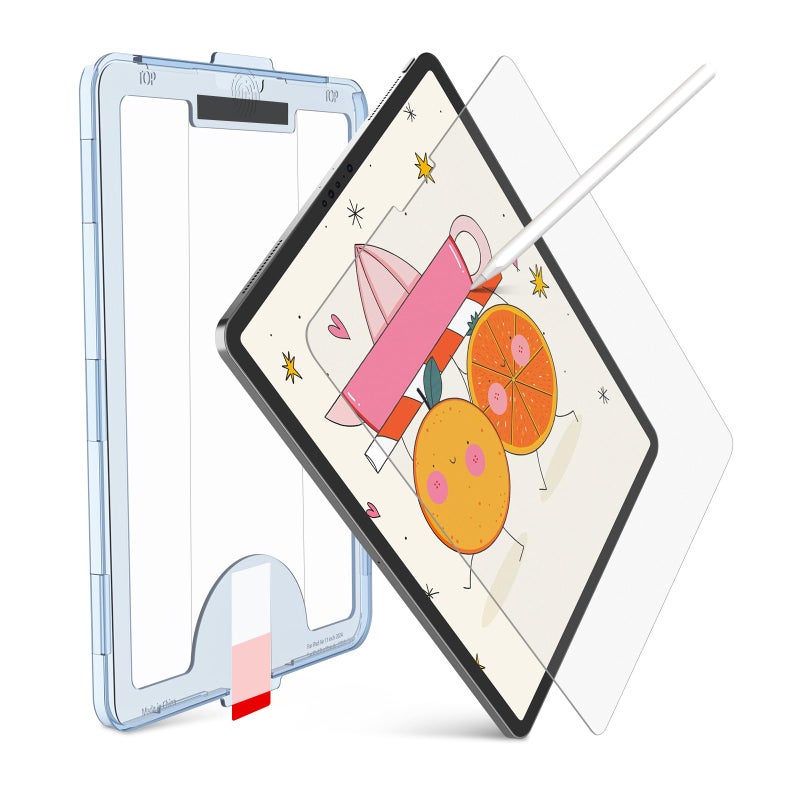 KCT Paperfeel Glass Screen Protector Compatible with iPad Pro 11 inch (2022&2021&2020&2018) / iPad Air 5th/4th (10.9 inch, 2022/2020) Draw as Paper, Anti Glare, EZ Kit - Image 1
