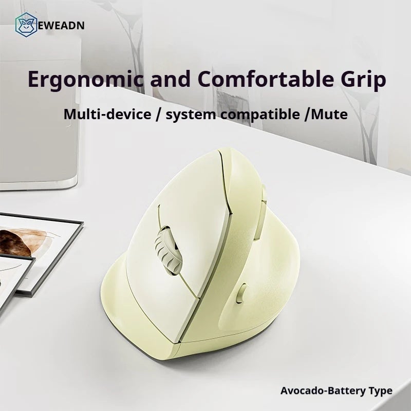 Eweadn ماوس Eweadn Q7 Bluetooth and 2.4G Wireless Vertical Gaming Mouse, 6 Buttons, Silent, Adjustable Sensitivity, for Windows, Laptop - Image 3
