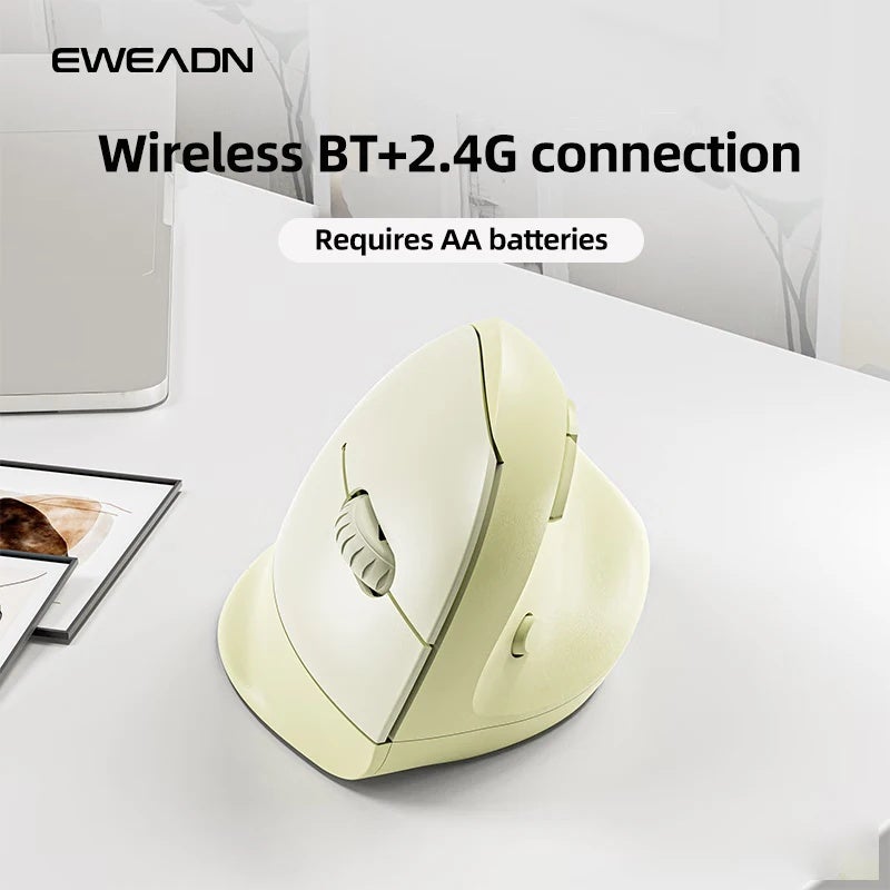 Eweadn ماوس Eweadn Q7 Bluetooth and 2.4G Wireless Vertical Gaming Mouse, 6 Buttons, Silent, Adjustable Sensitivity, for Windows, Laptop - Image 1