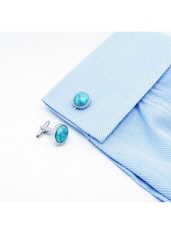 Dome Natural Turquoise Stone Cufflinks Jewelry For Men Stainless Steel Classic Tuxedo Shirt Unique Business Wedding - pzsku/ZF63EECBE3B730D891274Z/45/_/1735816801/6ba0d3ed-e1e7-4be8-9647-9d717ac7eb09