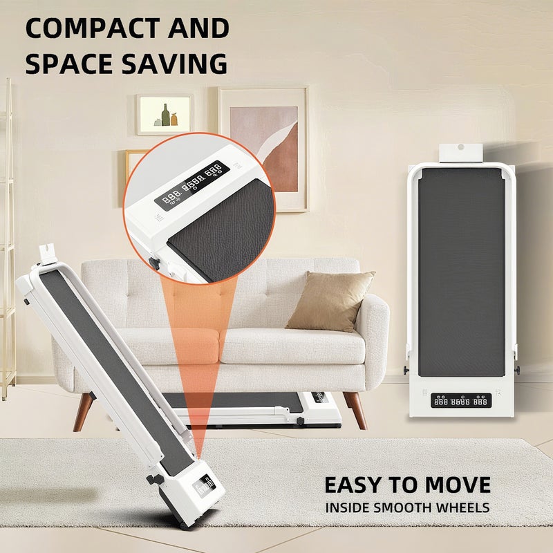 إي تي جي مشاية كهربائية قابلة للطي للمنزل - سرعة قابلة للتعديل 1-10 كم/ساعة، محرك 0.75 حصان هادئ، تحمل حتى 110 كجم - Image 4