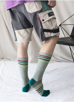 SYOSI Mens Toe Socks Running Five Finger Socks Mini Crew Sport Cotton Socks, 4 Pairs  - Image 5