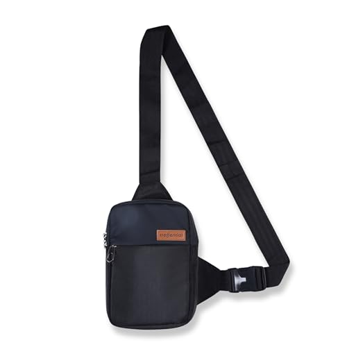 Tressential Black Cross-Body Bag with Adjustable Strap for Men Women | Sling Bag for Travel, Sports, Camping, Hiking (Small, Black) - Image 1