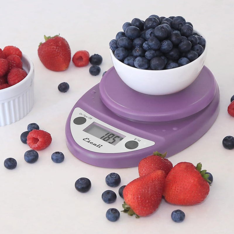 Escali Primo Digital Food Scale Multi-Functional Kitchen Scale and Baking Scale for Precise Weight Measuring and Portion Control, 8.5 x 6 x 1.5 inches, Lavender - Image 3