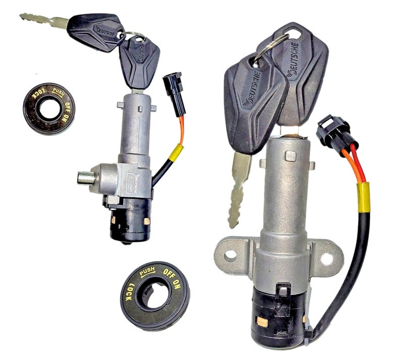 Deutsche Ignition Cum Steering Lock Compatible With TVS Ntorq 125 (2018 Model) DEUS-0444N Key Switch Lock (Black) - Image 3