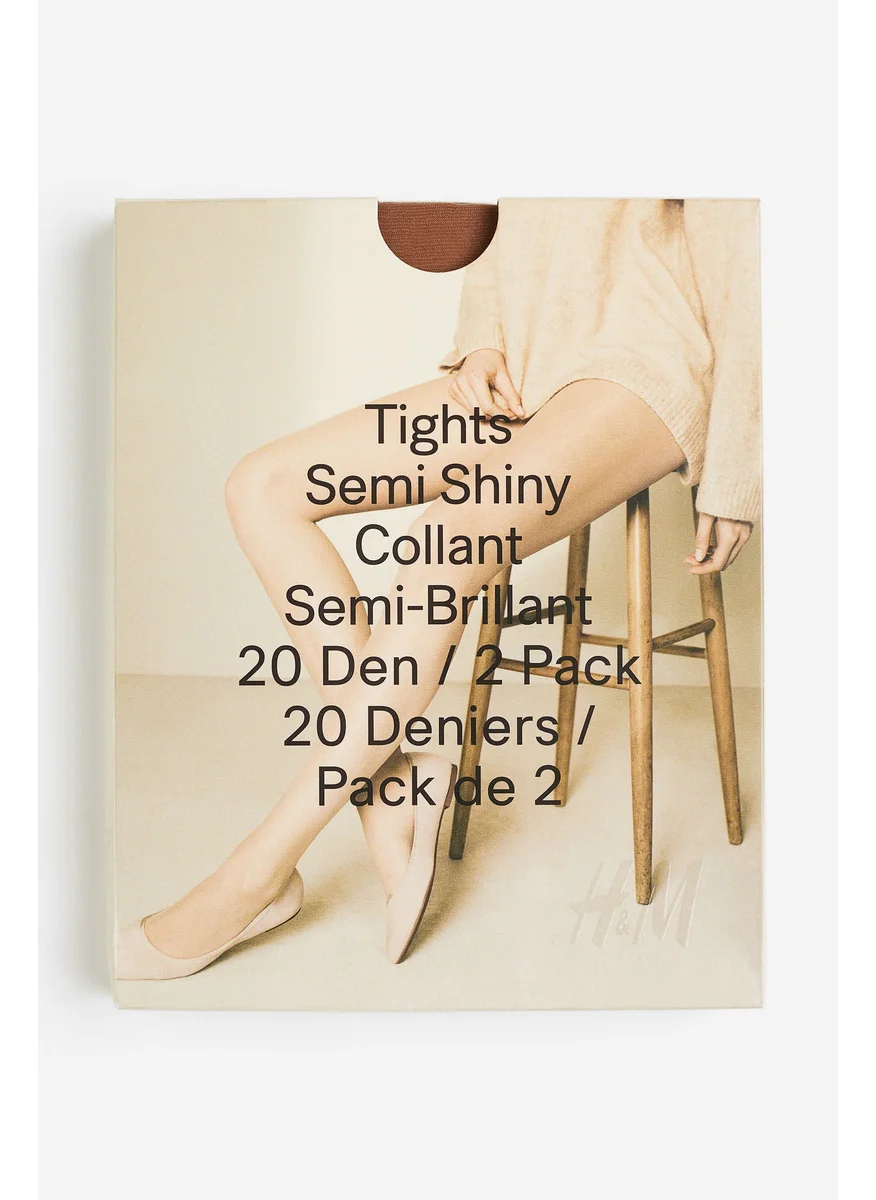 H&M 2-Pack Tights, 20 Denier