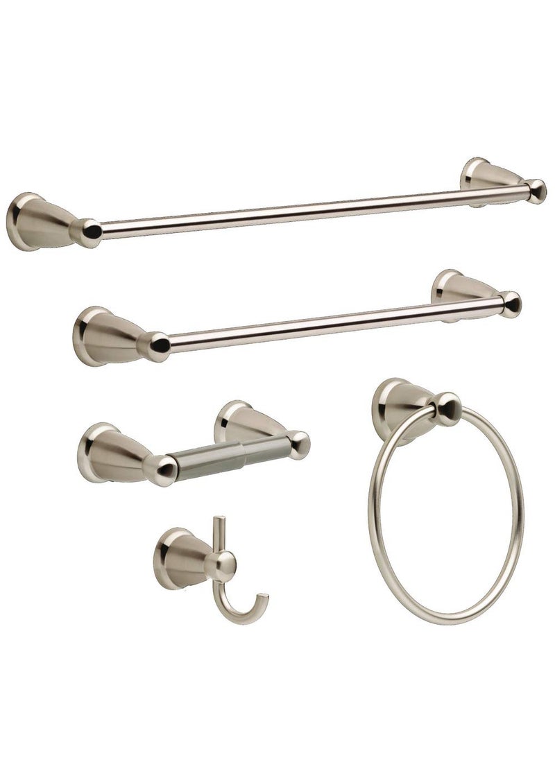 Franklin Brass Franklin Brass Kinla (1-Pack) Toilet Paper Holder Satin Nickel Tissue Roll Holder for Bathroom Organization and Storage Spring-Loaded Toilet Tissue Holder Wall Bathroom Accessories KIN50-SN1  - Image 3