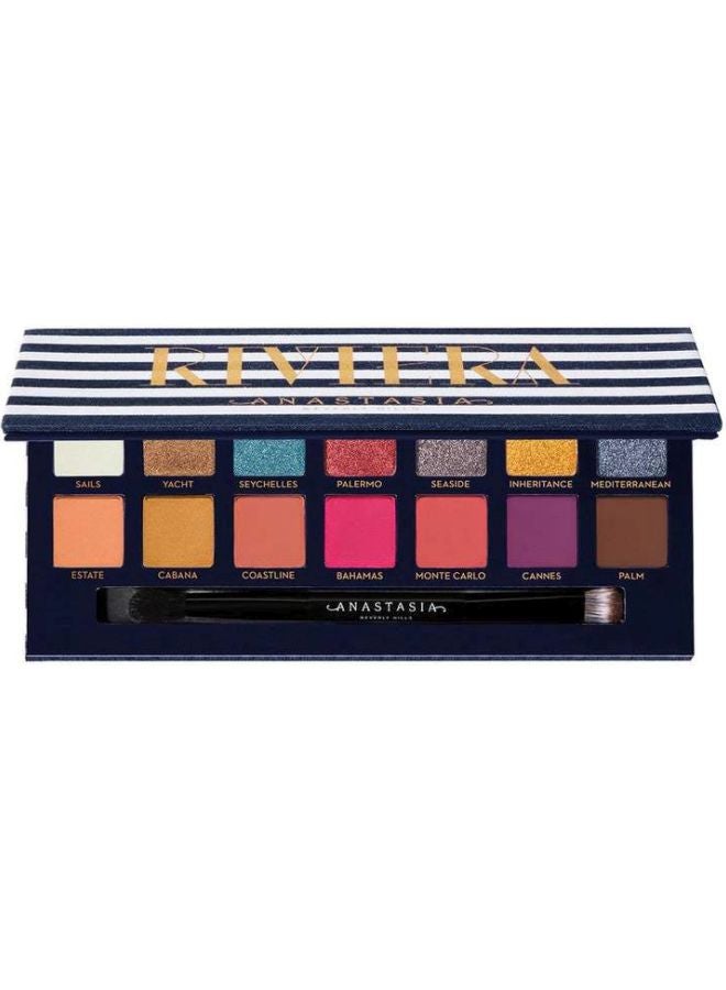 Anastasia Beverly Hills Riviera Eyeshadow Palette Yellow Pink Brown