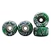 RACOFSB Fingerboard Wheels with Bearing CNC Lathed Swirl Color New Material Green mix - Image 3