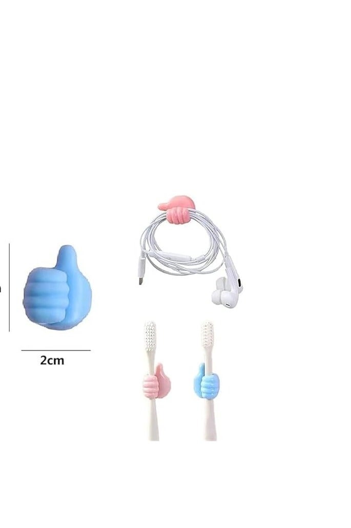 Thumb-Shaped Silicone Wall Hooks (16-Piece Set)  These innovative and practical self-adhesive thumb hooks are a versatile way to organize your home. Use them to hang cables, keys, brushes, and other household items. - Image 3
