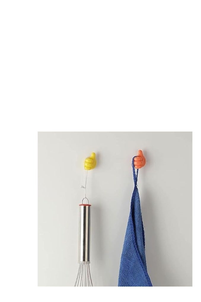 Thumb-Shaped Silicone Wall Hooks (16-Piece Set)  These innovative and practical self-adhesive thumb hooks are a versatile way to organize your home. Use them to hang cables, keys, brushes, and other household items. - Image 4