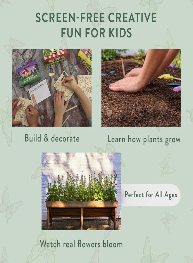 Modern Sprout مجموعة أدوات البستنة "مودرن سبراوت ماجيكال مايندز" - مجموعة بدء زراعة البذور مع مجسمات خشبية، وزهور برية، وبذور نباتات صالحة للأكل - عنصر أساسي في سلة عيد الفصح - مجموعة بستنة للأطفال للتعلم واللعب، هدية مثالية لمحبي البستنة - Image 4