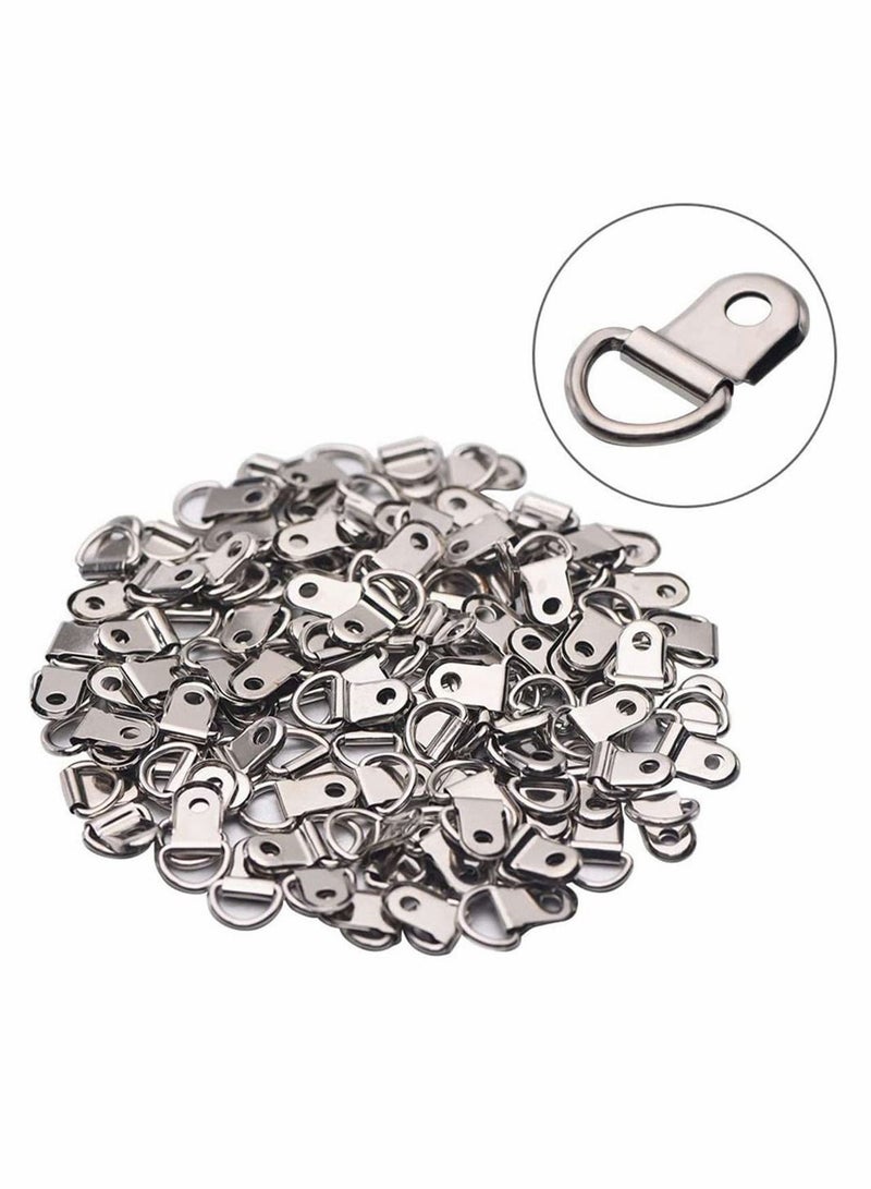 Y&D 80 Pcs D Ring Picture Frame Hanging Hangers, Wall Bracket Hanger with Screws for or Photo Hanging, Easy to Install  - Image 3