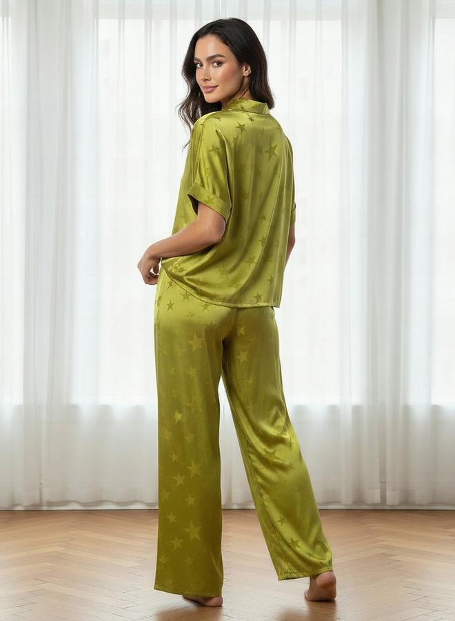 Aadaraya Pyjama Set Top & Wide Leg Bottom - Image 3
