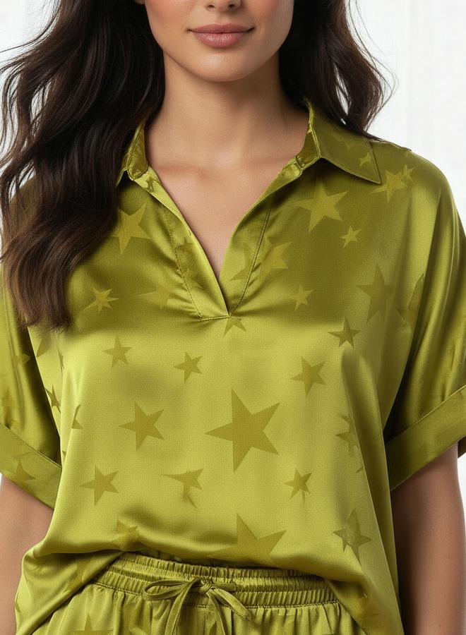 Aadaraya Pyjama Set Top & Wide Leg Bottom - Image 5