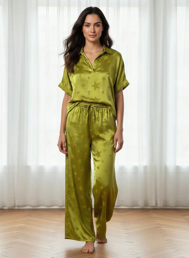 Aadaraya Pyjama Set Top & Wide Leg Bottom - Image 1