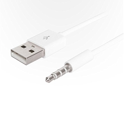 iAbler iPod Shuffle Cable, 2 Pack 3.5mm Jack/Plug to USB USB Power Charger Sync Data Transfer Cable for iPod Shuffle 3rd 4th 5th MP3/MP4 - Image 3