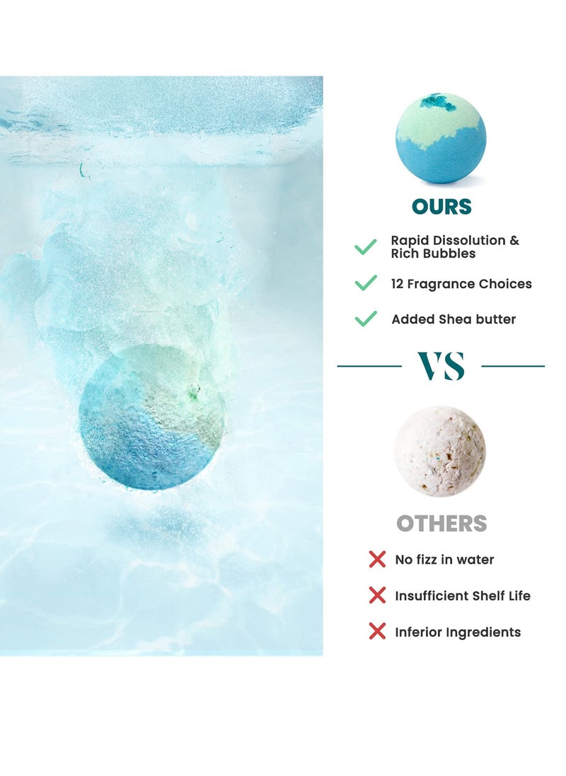 ZenBombs - Bath Bombs for Women, Mothers Day Presents for Mom, 12pcs Handmade Natural Bath Bomb, Bath Bomb with Shea Butter, Amazing Present for Her, Wife, Girlfriend, Mother - Image 1