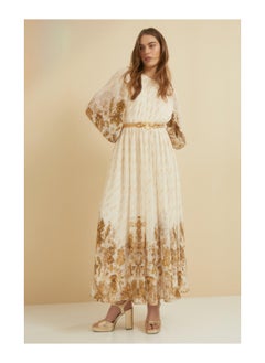 Premium Paisley Boho Pleated Maxi Dress
