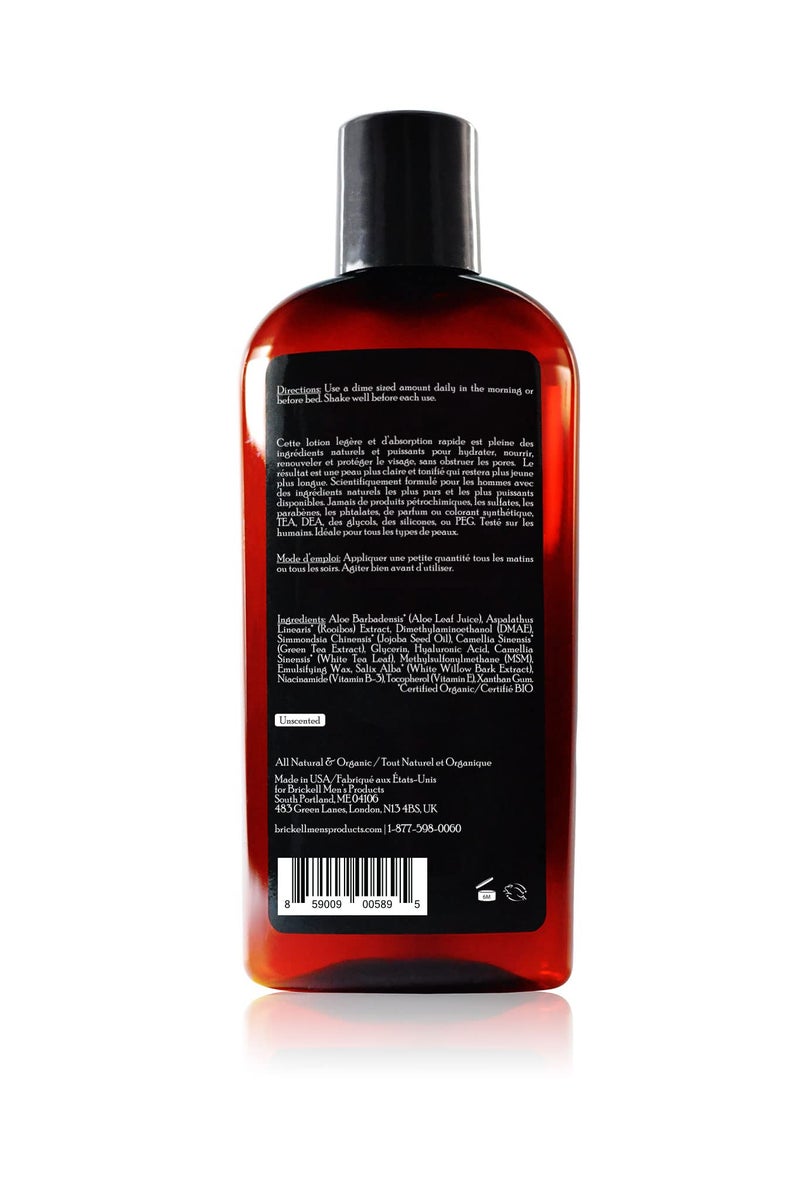 Brickell Men's Products Brickell Men's Daily Essential Face Moisturizer for Men, Natural and Organic Fast-Absorbing Face Lotion with Hyaluronic Acid, Green Tea, and Jojoba, 4 Ounce, Unscented - Image 2