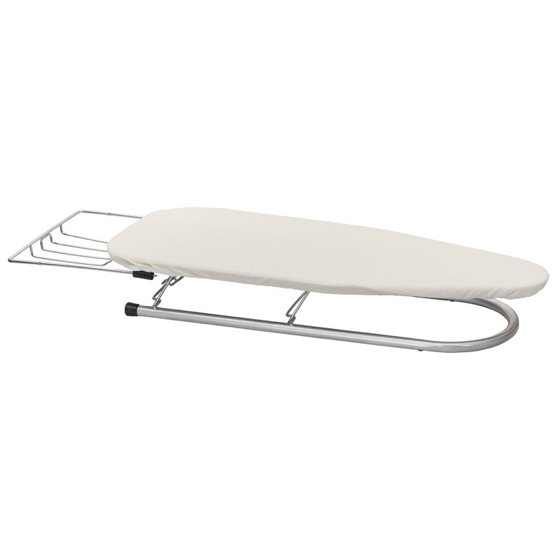 Household Essentials Household Essentials Tabletop Ironing Board Compact Ironing Board with Iron Rest Includes Door Hang Perfect for Dorms and Small Spaces 12 x 30 Silver  - Image 1