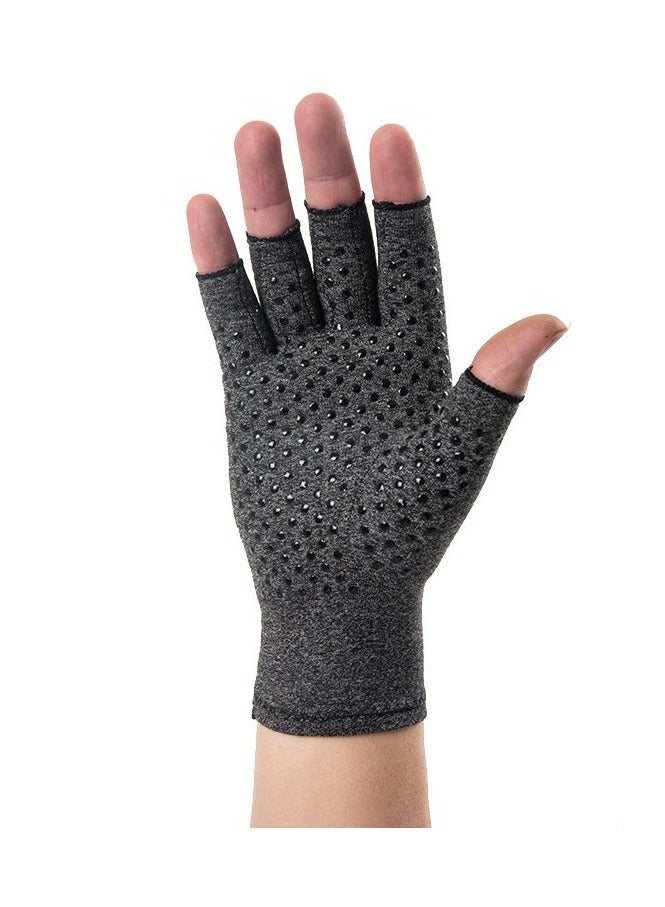 Arthritis Compression Gloves for Women & Men for Arthritis Hand Pain Relief, Half-Finger Cycling Gloves Compression Gloves(Glue dispensing style,S) - Image 2