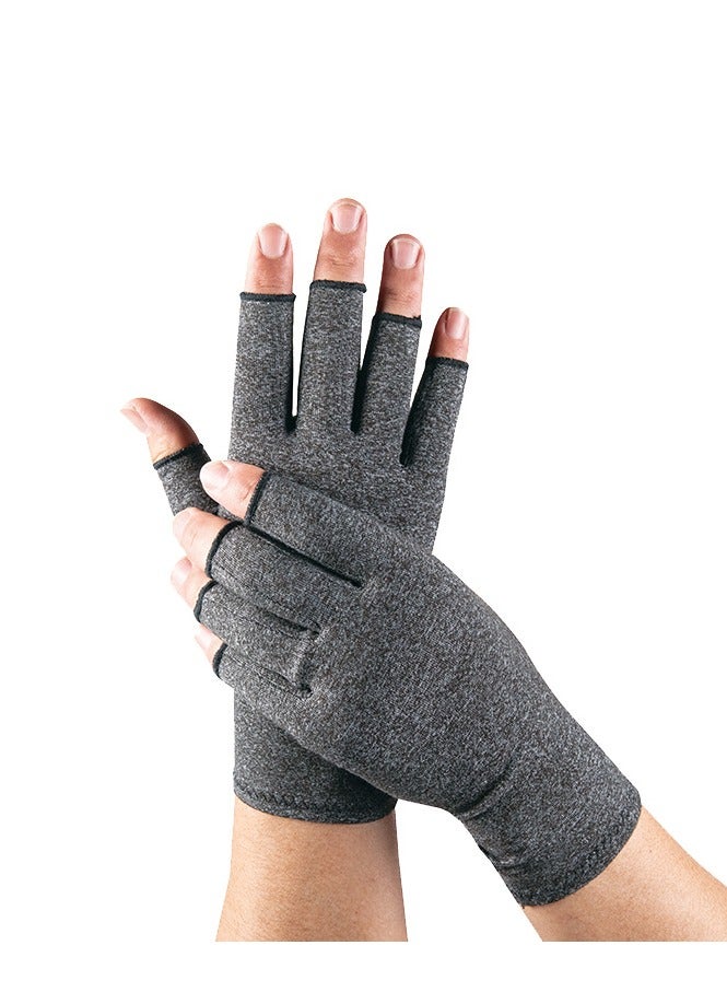 Arthritis Compression Gloves for Women & Men for Arthritis Hand Pain Relief, Half-Finger Cycling Gloves Compression Gloves(Glue dispensing style,S) - Image 3