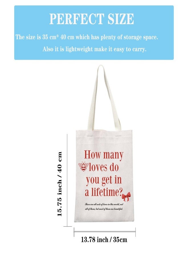 GJTIM Magnolia Parks Inspired Gift How Many Loves Bookish Gift Romance Reader Tote Bag for Book Lovers (Lifetime Tote) - Image 2