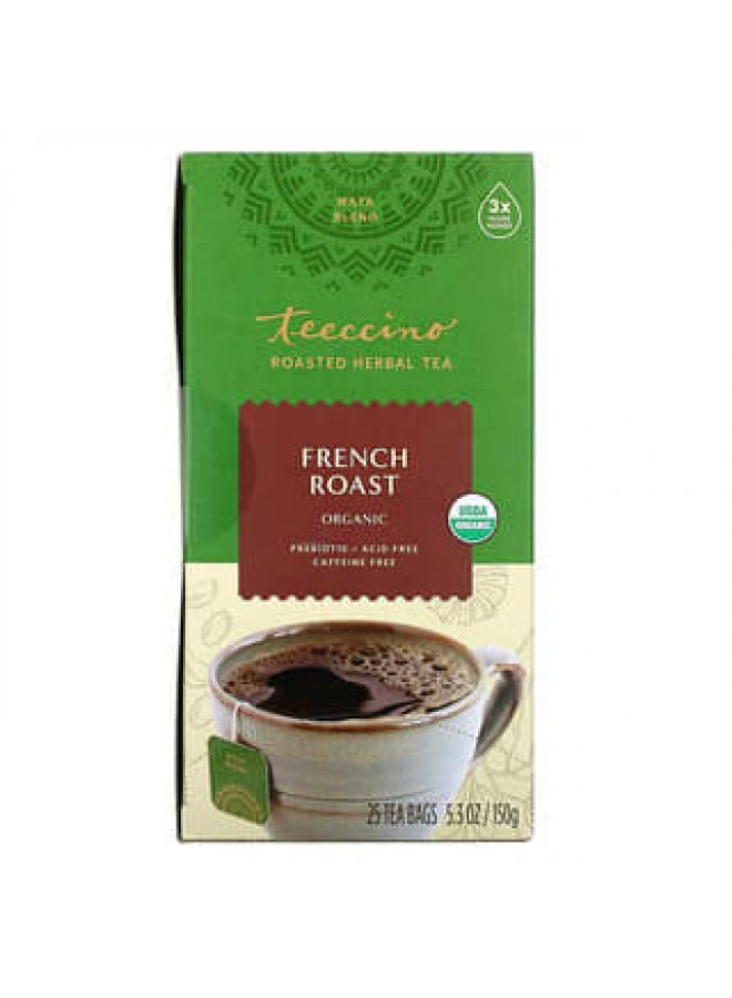 teeccino Teeccino, Organic Roasted Herbal Tea, French Roast, Caffeine Free, 25 Tea Bags, 5.3 oz (150 g)  - Image 2