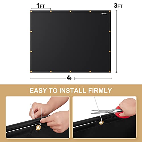 FLASLD Heat Shield Behind Grill, Fireproof Cover and Screen Protect Deck Railing from Grill, BBQ Fence Heat Shield for Wood Stove, Deck Railing Protector for Grill, Fireplace - Image 5