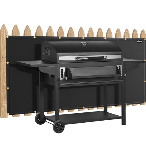 FLASLD Heat Shield Behind Grill, Fireproof Cover and Screen Protect Deck Railing from Grill, BBQ Fence Heat Shield for Wood Stove, Deck Railing Protector for Grill, Fireplace - Image 1